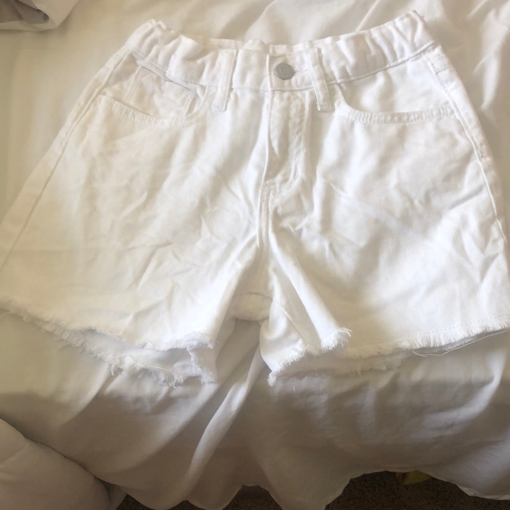 These Jean shorts might look messed but when they get ironed they look amazing!